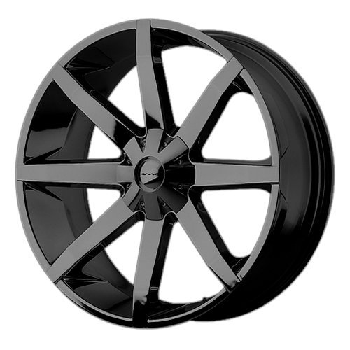 KMC Wheels KM651 Slide Gloss Black Wheel With Clearcoat (22x9.5"/6x135, 139.7mm, +15mm offset)