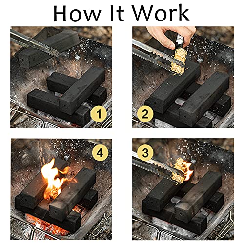 Natural Fire Starters for Charcoal,Campfire, Fireplace,Natural Easy