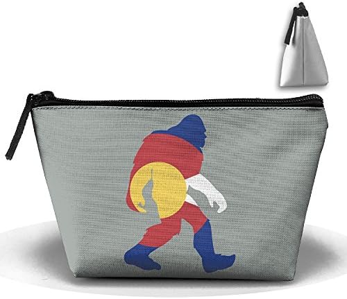 Colorado Flag Bigfoot Cosmetic Makeup Bag Handy Purse Makeup Pouch Clutch Organizer Travel Storage Bag