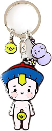 Amazon 雨のパン漫画絵文字かわいいゾンビ図 メタルキーリングキーチェーンバックパックペンダント シューズ バッグ