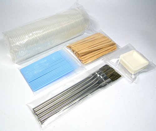 NSI Epoxy Resin Mixing Kit: Small Cups, Sticks, Applicators, Brushes
