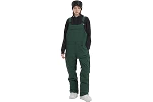SNBOCON Women Men Snow Ski Bibs Pants Adjustable Windproof Waterproof Jumpsuit Snowboarding Insulated Warm Overall Trouser
