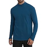 UNQPJUS Men's Mock Turtleneck Shirt Long Sleeve Slim Fit Thermal Undershirt Stretch Base Layer