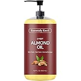 Essentially KateS Sweet Almond Oil 16.9 fl oz - 100% Pure and Natural and Cold Pressed