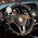 Follicomfy Car Steering Wheel Cover with Fashion Cute Flower Diamond Pearl,Perfect for Girls Women Ladies,Universal Size-White Flower