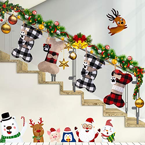 Yostyle Pet Dog Christmas Stockings Set of 3,Buffalo Plaid 18\