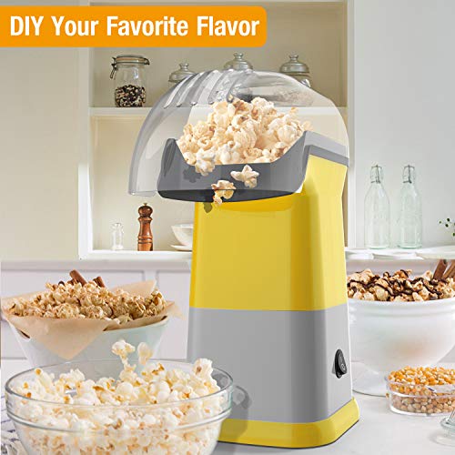 OPOLAR Hot Air Popcorn Poppers for Home, 1200W Popcorn Maker Machine