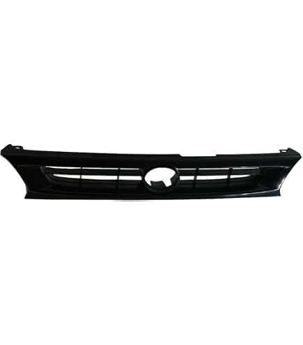 Black Front Grille For 1993-1997 Toyota Corolla – Upper Hood Crown Logo Style