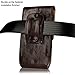 2 Pack 8 Plus Pouch Case, iNNEXT Real Leather Vertical Holster Belt Clip Carrying Case Pouch with Magnetic Closure for 7 Plus/6S Plus 5.5 inch Note 8 (Black & Brown)