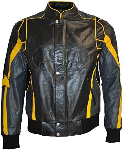 NorthernFinch Men's Batman Fashion Leather Jacket Faux Black 5X-Large