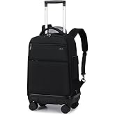 Ailouiskids Rolling Backpack with Removable Wheels,18 inch Laptop Backpack with Wear-Resistant Chassis Carry on Travel Backpack Water Resistant Wheeled Backpacks for Women Men