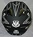 3XL AKUMA STEALTH Motorcycle Helmet MATTE BLACK with Built In LED Lights! USAF logo