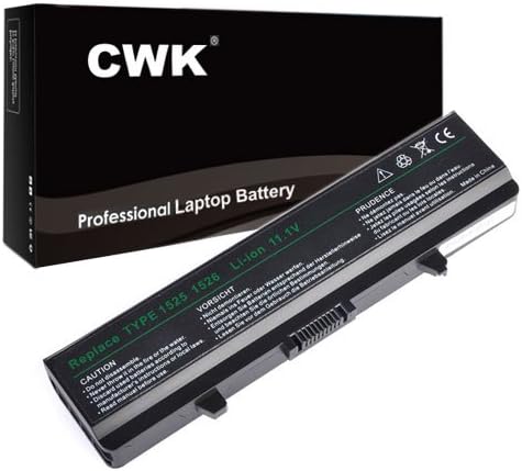 CWK High Performace New Laptop Battery for Dell Inspiron 1545 1525 1526 1546 Vostro 500 for Part #'s X284G XR693 312-0625 312-0633 312-0763 312-0844 451-10478 451-10533 GP952 J399N M911G RN873 RN873 RU586 [Li-ion 6-cell 5200mAh (4400mAh compatible)] 24 Months Warranty