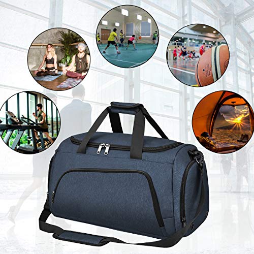 NUBILY-Sporttasche-Herren-Reisetasche-Weekender-mit-Schuhfach-Grosse-Damen-Wasserdicht-Fitnesstasche-Gym-Sport-Trainingstasche-Tasche-Shopping-Urlaub-fuer-Maenner-und-Frauen-40L