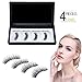 3D Magnetic Eyelashes Natural Magnet Lashes Extension Glue-free Fake Mink Lashes(1 Pair 4 Pieces)
