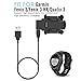 Garmin Fenix 3 HR Charger, MoKo USB Data Sync Charge Cradle Dock Charger Clip Charging Cable for Garmin Fenix 3 HR / Fenix 3 / Quatix 3 Smart Watch, BLACK
