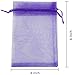 Akstore 100PCS 4x6inch (10x15cm) Drawstring Organza Jewelry Favor Pouches Wedding Party Festival Gift Bags Candy Bags (Purple)