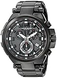 Akribos XXIV Men's AK861BK Round Black Dial Chronograph Quartz Movement Stainless Steel Bracelet Watch