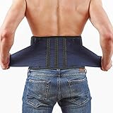 Breathable Back Support and Lumbar Lower Back Brace provides Back Pain Relief - 