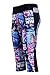 COCOLEGGINGS Womens 3D Digital Print High Waist Workout Yoga Capri Leggings