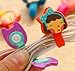 KitMax (TM) Pack of 12 Assorted Color Novelty Portable Mini Candy Color Cartoon Cellphone Headset Earphone Cable Tie Organizer Wrap