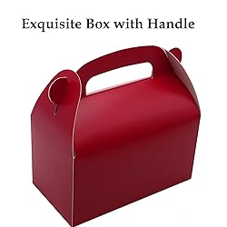 Oletx 30Pcs Dark Red Party Favor Gift Box, Gable