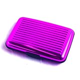 Elixir Aluminum RFID Blocking Wallet Case for Credit Card, ID Card, Purple