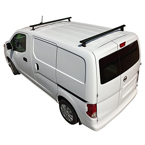 Vantech J1000 2 Bar for Nissan NV200 ladder roof rack 2013-On, Black