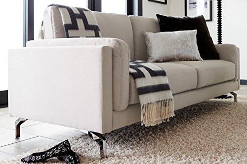 Elle Decor Remi Sofa, Fabric, Cream