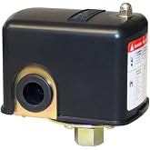 Merrill MFG MPSHD6080 Water Well Pressure Control &amp; Air-Pump Pressure Switch, 60-80 PSI Pressure Setting, NEMA 1, Adjustable Differential,1/4" Female NPT