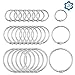 SOTOGO 70 Pieces Book Rings Loose Leaf Binder Ring Key Chain Key Rings,Including 1 Inch 1.2 Inch 1.8 Inch Three Size