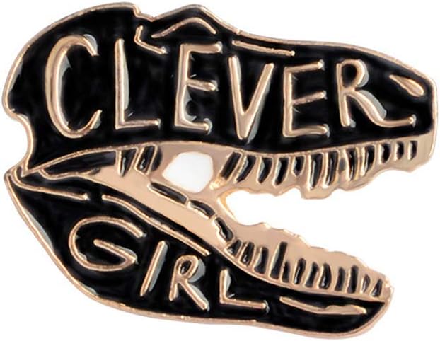 JUNESUN Cute Cartoon Dinosaur Crocodile Jurassic Park Clever Girl Brooch Denim Coat Pin Gift for Child