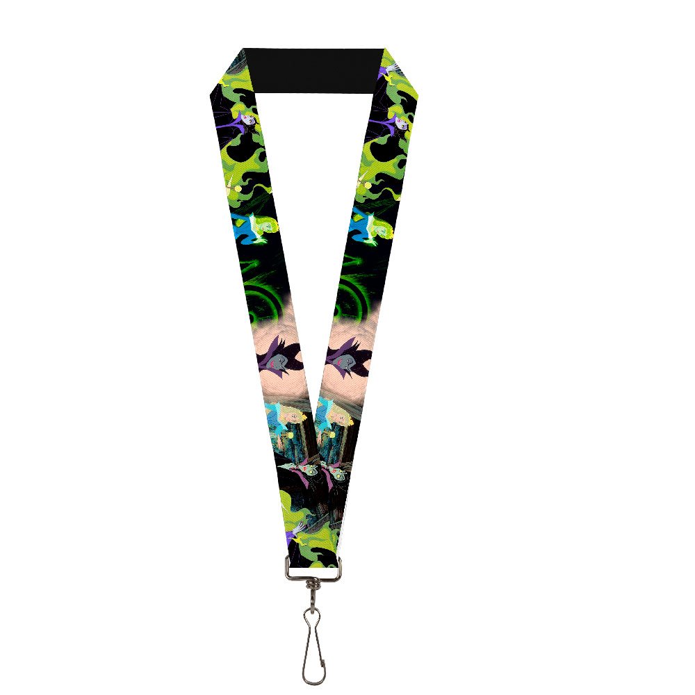 Buckle-Down - Key Chain - Lanyard - 1.0" - Princess Aurora & Maleficent Scenes unisex-adults One size