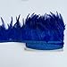 Shekyeon 2yards Rooster Hackle Feather Trim Dress Decoration(royal blue)