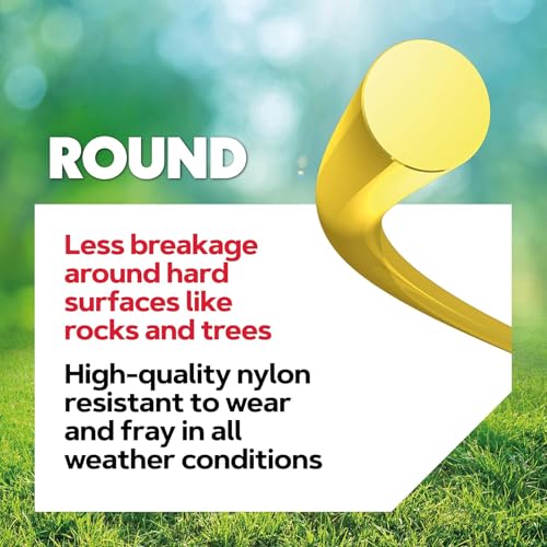 Oregon Yellow Round 3 mm High Grass Weed Dense Vegetation Nylon Wire Fits Standard Models 3 mm x 170 m (69-371-Y)