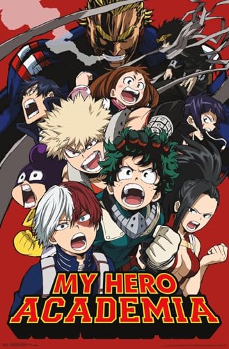 My Hero Academia - Key Art 2 Wall Poster, 19L" x 13W", Premium Unframed Version