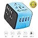 Unidapt Universal Travel Power Adapter, International Adapter, Fast 2,4A 4-USB Worldwide European Power Charger, AC Wall Plug Adapters - All in One for Europe, US, UK, EU, AUS & Asia