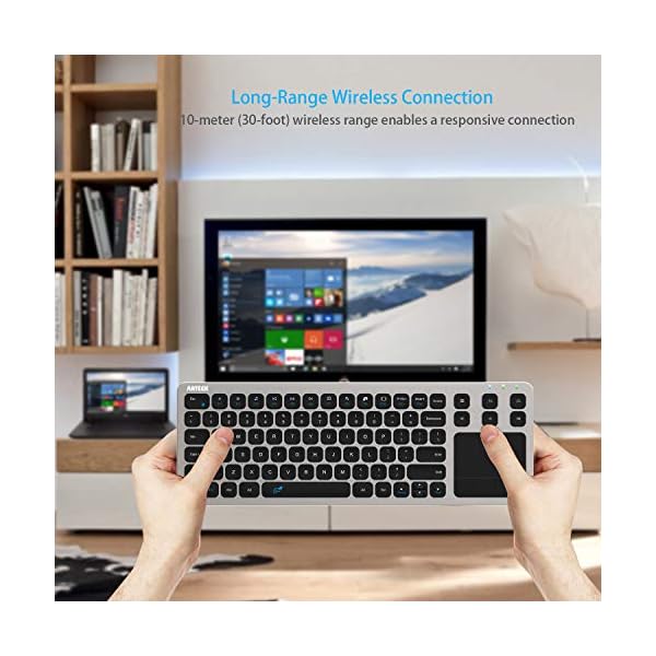 Arteck-24G-Wireless-Touch-TV-Keyboard-with-Easy-Media-Control-and-Built-In-Touchpad-Solid-Stainless-Steel-Ultra-Compact-Full-Size-QWERTY-UK-Layout-Keyboard-for-TV-Connected-Computer-Smart-TV-HTPC Arteck 2.4G Wireless Touch TV Keyboard with Easy Media Control and Built-In Touchpad Solid Stainless Steel Ultra Compact…