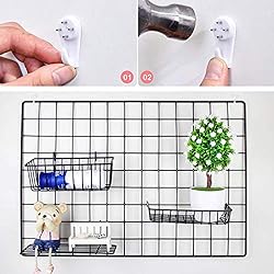 GBYAN 2 Pack Wire Wall Grid Panels with Lights and