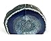 Crystal Allies Gallery: Pair of Small 1lb - 3lbs Polished Agate Geode Halves Bookends w/Authentic Stone Card (Blue)