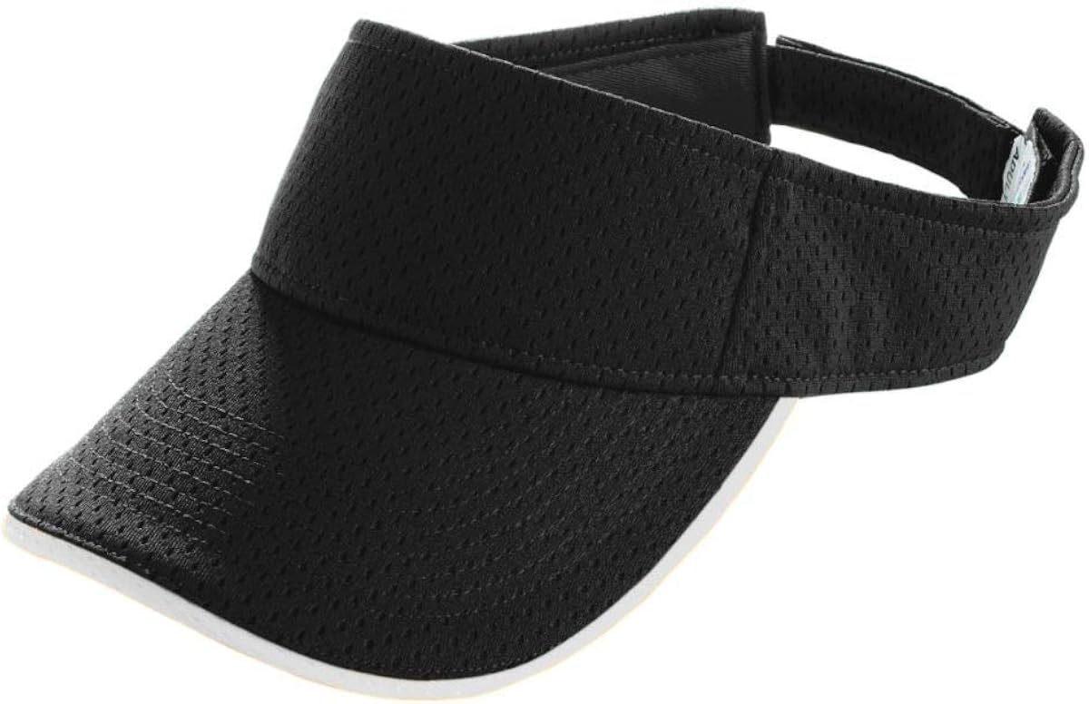 Augusta Sportswear Boys' One Size 6224, Black/White: Sports Fan Visors: Clothing
