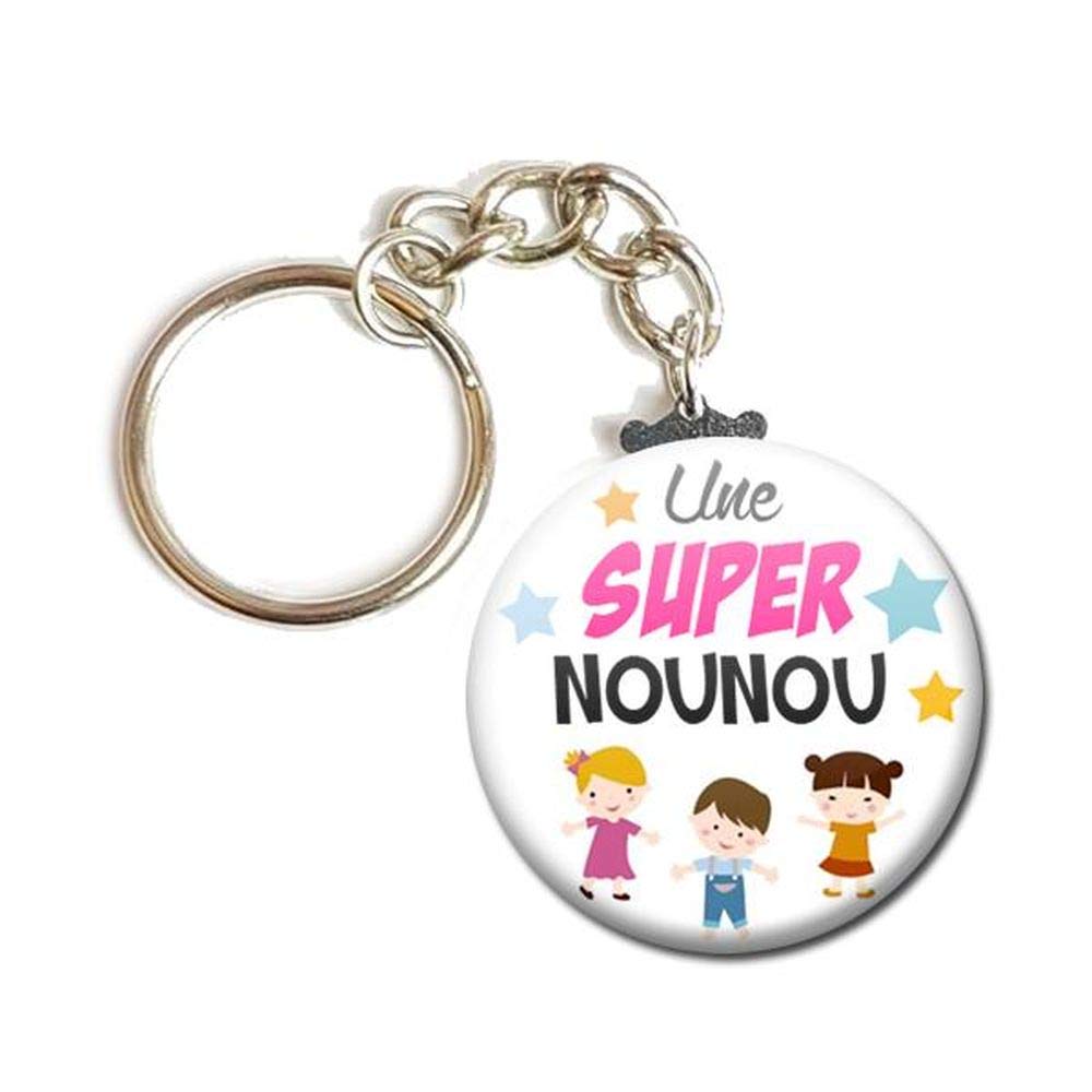 Porte Cles Chainette 3 8 Centimetres Une Super Nounou Idee Cadeau Accessoire Ecole Fin D Annee Scolaire Enfant Education Nanny Nourrice Produits Handmade Vetements Chaussures Et Accessoires