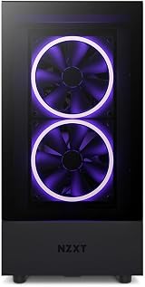 NZXT H5 Elite CC-H51EB-01 ATX Mid Tower Case Front USB-C Glass Panel Black view 3
