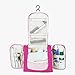 Cadtog Hanging Toiletry Bag Travel Cosmetic Kit, Large Essentials Organizer, Sturdy Hook Makeup Bag, Heavy Duty Waterproof for Men and Women's, Pink