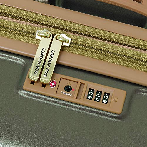 LONDON FOG Huntington Hardside Spinner Luggage, Olive, CarryOn 20Inch Pricepulse