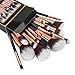 Refand Makeup Brushes, Face Brushes Cosmetics Foundation Powder Concealers Blending Eye Shadows Make Brushes Kit 18 Pcs Rose Gold Black