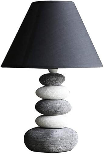grey stone table lamp