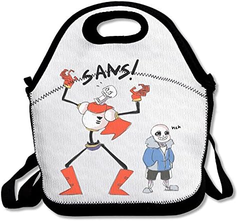 ScutLunb Lunch Bag Undertale Sans And Papyrus Lunch Tote Lunch Box For Women Men Kids With Adjustable Strap