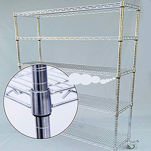 Wire Shelf Clips,36 Pairs 72 Pack,Wire Shelving Shelf Lock Clips for 1" Diameter Post Shelving Sleeves,Shelving Split Sleeves Plastic Black