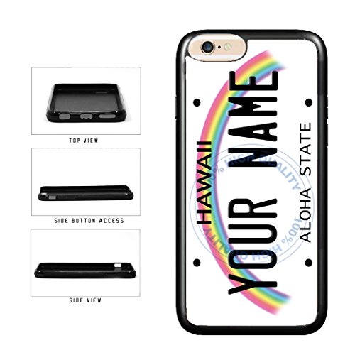 BleuReign(TM) Personalized Custom Name Hawaii State License Plate TPU Rubber Silicone Phone Case Back Cover for Apple iPhone 8 Plus and iPhone 7 Plus - Thumbnail 6